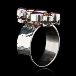 14K White Gold Estate Diamond And Gem Set Ring -Luxe Rings Shop ESRG9953C