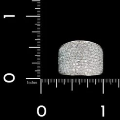 18K White Gold Estate Diamond Saddle Ring -Luxe Rings Shop ESRI00133D