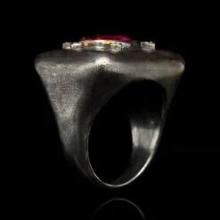 Lika Behar Sterling Silver 24K Yellow Gold Estate Pink Tourmaline And Diamond Ring -Luxe Rings Shop ESRI00199C