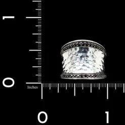 John Hardy Sterling Silver Estate Hammered Classic Palu Saddle Ring -Luxe Rings Shop ESRI00322D