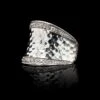 John Hardy Stering Silver Estate Diamond Pave Palu Saddle Ring
