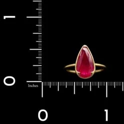 Gabriella Kiss 18K Yellow Gold Estate Ruby Ring -Luxe Rings Shop ESRI00503D