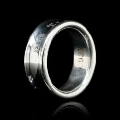 Tiffany & Co. Sterling Silver Estate 1837 Concave Ring -Luxe Rings Shop ESRI00508C