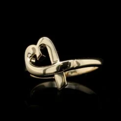 Tiffany & Co. Paloma Picasso 18K Yellow Gold Estate Loving Heart Ring