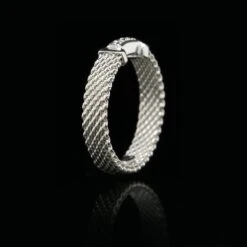 Tiffany & Co. Sterling Silver Estate Diamond Somerset Ring -Luxe Rings Shop ESRI00689C