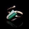 Bulgari 18K Rose Gold Estate Malachite And Diamond Gelati Ring -Luxe Rings Shop ESRI00695A