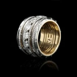 Alexandra Mor 18K Yellow Gold Estate And Platinum Diamond Eternity Band -Luxe Rings Shop ESRI00735C