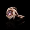 14K Rose Gold Estate Pink Spinel And Diamond Ring -Luxe Rings Shop ESRI00739A