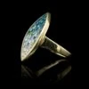 Pleve 18K Yellow Gold Estate Color Treated Diamond And Resin Mosaic Ring -Luxe Rings Shop ESRI00741A
