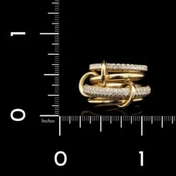 Spinelli Kilcollin 18K Yellow Gold Estate And Diamond 4 Band Ring -Luxe Rings Shop ESRI00745F