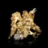 18K Two-tone Gold Estate Eagle Ring -Luxe Rings Shop ESRI00760A