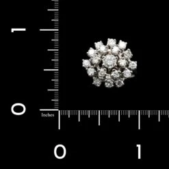 14K White Gold Estate Diamond Cluster Ring -Luxe Rings Shop ESRI00806C