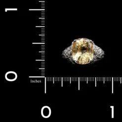 14K White Gold Yellow Estate Sapphire Ring -Luxe Rings Shop ESRI00809C