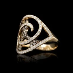 Stephen Webster 18K Yellow Gold Estate Diamond Vortex Ring