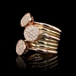 14K Rose And Yellow Gold Estate Diamond Ring