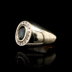 14K Yellow Gold Estate Sapphire And Diamond Ring