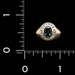 14K Yellow Gold Estate Sapphire And Diamond Ring -Luxe Rings Shop ESRI00886C