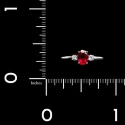 14K White Gold Estate Ruby And Diamond Ring 7 14K White Gold Estate Ruby And Diamond Ring -Luxe Rings Shop ESRI00914C