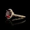 14K Yellow Gold Estate Garnet And Diamond Ring 2 14K Yellow Gold Estate Garnet And Diamond Ring -Luxe Rings Shop ESRI00919A