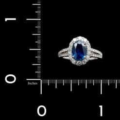 18K White And Rose Gold Estate Sapphire And Diamond Ring 7 18K White And Rose Gold Estate Sapphire And Diamond Ring -Luxe Rings Shop ESRI00926C