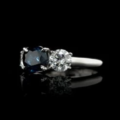 Platinum Estate Sapphire And Diamond Ring