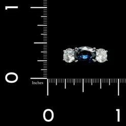 Platinum Estate Sapphire And Diamond Ring -Luxe Rings Shop ESRI00929C