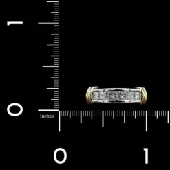 Platinum And 18K Yellow Gold Estate Diamond Band -Luxe Rings Shop ESRW1164D