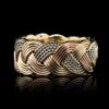 14K Tricolor Gold Estate Woven Band -Luxe Rings Shop ESRW1228A