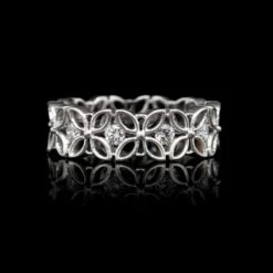 Jack Kelege 18K White Gold Estate Diamond Eternity Band