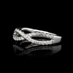 18K White Gold Estate Diamond Twist Band