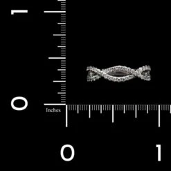 18K White Gold Estate Diamond Twist Band -Luxe Rings Shop ESRW1292C