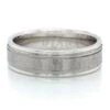 14K White Gold Hammer Milgrain Band -Luxe Rings Shop GFB01865