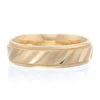 14K Yellow Gold 6mm Diagnol Cut Band With Milgrain -Luxe Rings Shop GFB01892edit