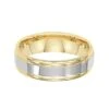 14K Two-Tone Gold Brushed Finish Band 2 14K Two-Tone Gold Brushed Finish Band -Luxe Rings Shop GFB01907 DIANA