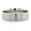 Platinum Polished Satin Band -Luxe Rings Shop GFB02577