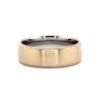 14K Two-tone Satin Band -Luxe Rings Shop GFB02858A