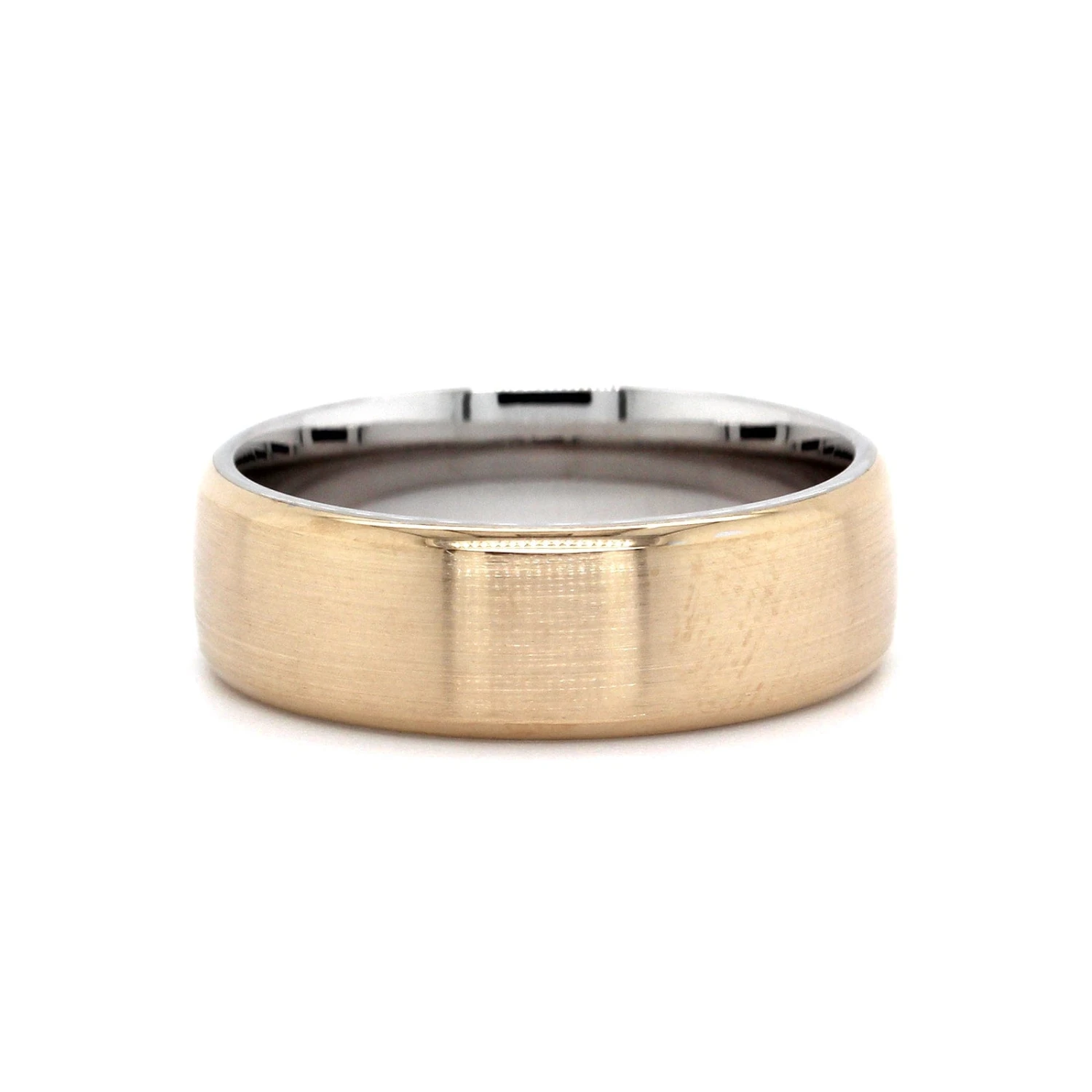 14K Two-tone Satin Band 3 14K Two-tone Satin Band