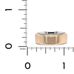 14K Two-tone Satin Band 7 14K Two-tone Satin Band -Luxe Rings Shop GFB02858C