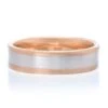 14K White And Rose Gold 6mm Concave Band -Luxe Rings Shop GFB03660edit