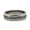 18K White Gold & Palladium Meteorite Band -Luxe Rings Shop GFB04072A