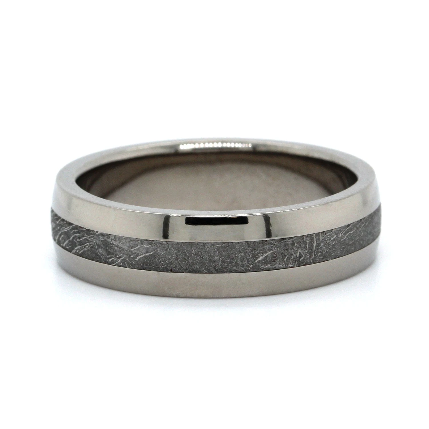 18K White Gold & Palladium Meteorite Band 3 18K White Gold & Palladium Meteorite Band