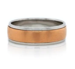 18K White And Rose Gold Band