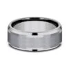 Grey Tantalum Band With A Satin Center And High Polish Edges -Luxe Rings Shop GFB04269 29b92c41 3905 4b06 8369 e1ffdd401d88
