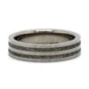 Palladium Gibeon Meteorite Wedding Band 2 Palladium Gibeon Meteorite Wedding Band -Luxe Rings Shop GFB04320A