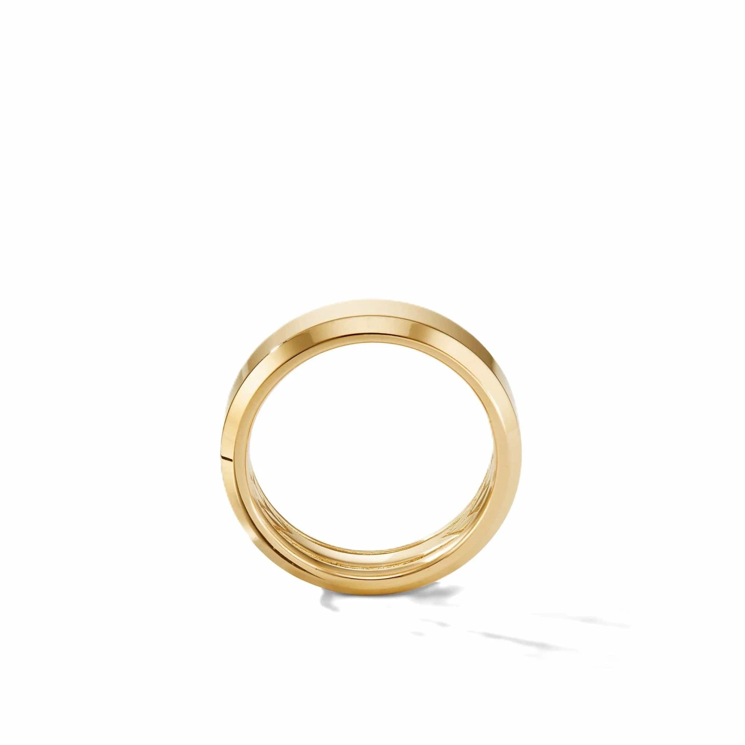 Beveled Band Ring In 18K Yellow Gold, 6mm 4 Beveled Band Ring In 18K Yellow Gold, 6mm - Image 2