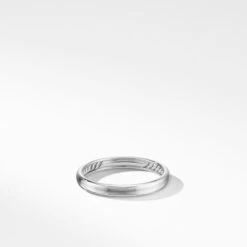 DY Classic Band Ring In 18K White Gold, 3.5mm