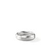 Beveled Band Ring In 18K White Gold