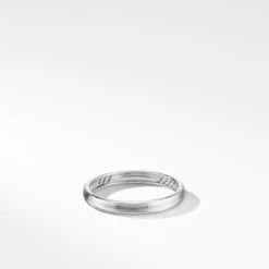 DY Classic Band Ring In 18K White Gold