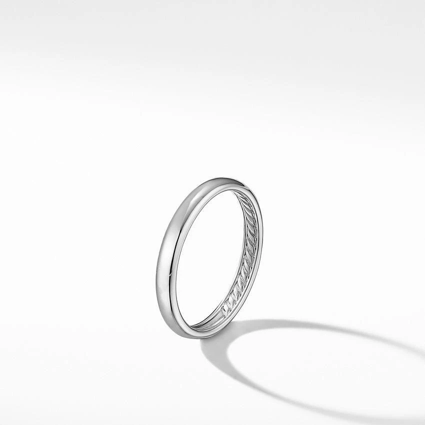 DY Classic Band Ring In 18K White Gold 5 DY Classic Band Ring In 18K White Gold - Image 3