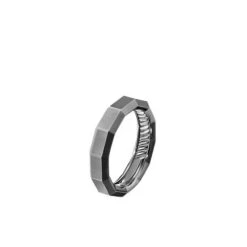 Faceted Band Ring In Grey Titanium -Luxe Rings Shop GFB04403B 15d62d9d 5c0b 44ac b192 972246025b74